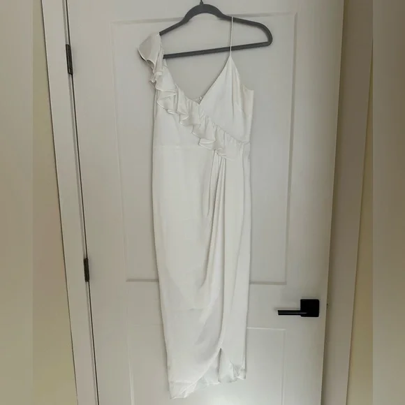 Shona Joy Luxe Asymmetrical Frill Maxi Dress - Picture 1 of 3